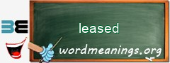 WordMeaning blackboard for leased